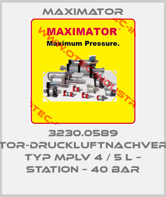 3230.0589 MAXIMATOR-DRUCKLUFTNACHVERDICHTER TYP MPLV 4 / 5 L – STATION – 40 BAR-big