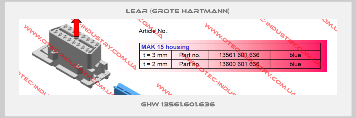GHW 13561.601.636 | Lear Hartmann) | Ukraine