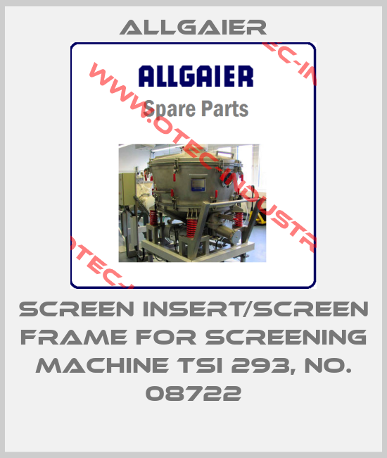 Screen insert/screen frame for screening machine tsi 293, No. 08722-big
