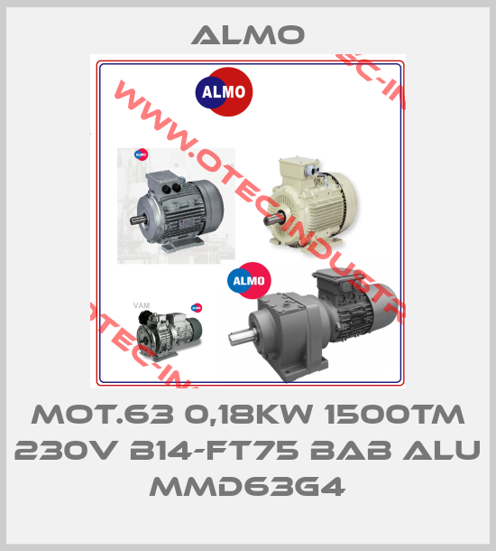 MOT.63 0,18KW 1500TM 230V B14-FT75 BAB ALU MMD63G4-big