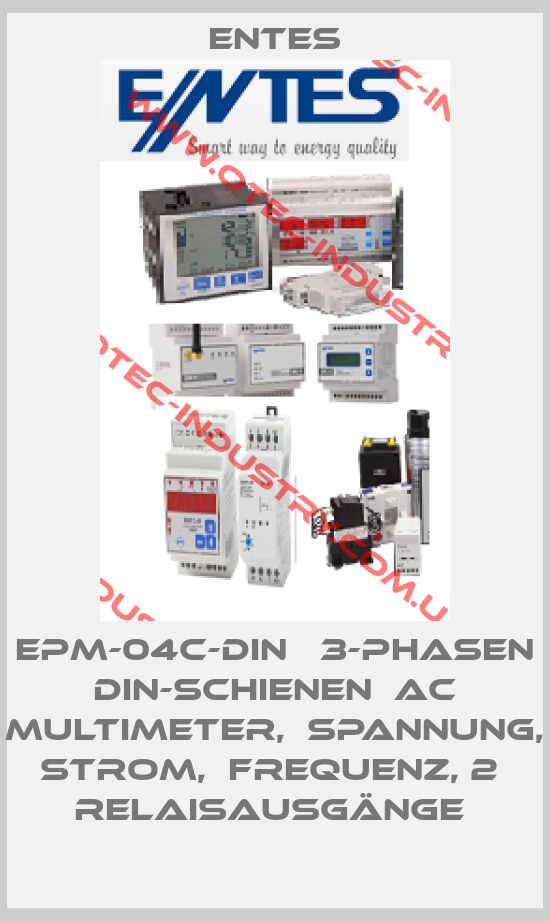 EPM-04C-DIN   3-Phasen DIN-Schienen  AC Multimeter,  Spannung, Strom,  Frequenz, 2  Relaisausgänge -big