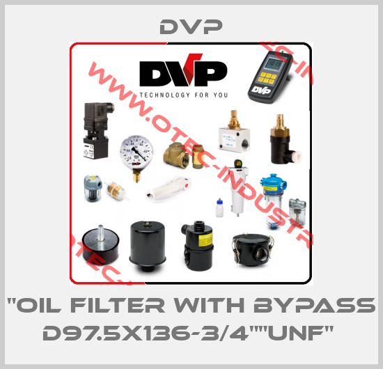 "OIL FILTER WITH BYPASS D97.5X136-3/4""UNF" -big