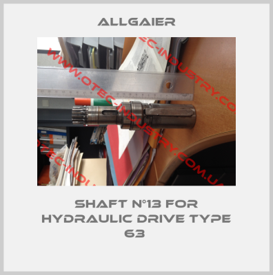 SHAFT N°13 for hydraulic drive type 63 -big
