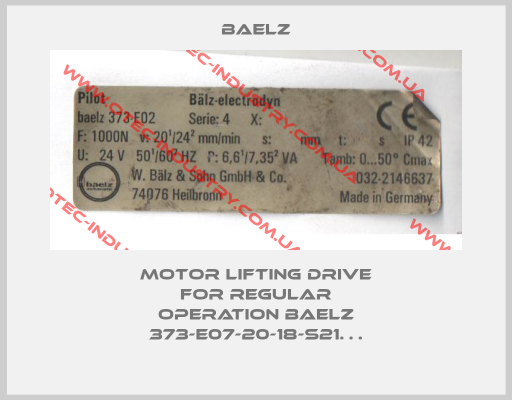 Motor lifting drive for regular operation baelz 373-E07-20-18-S21…-big