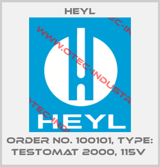 Order No. 100101, Type: Testomat 2000, 115V -big