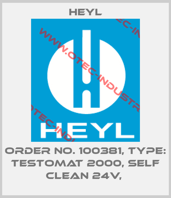 Order No. 100381, Type: Testomat 2000, self clean 24V, -big