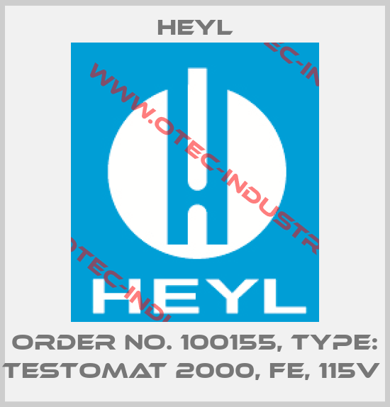 Order No. 100155, Type: Testomat 2000, Fe, 115V -big