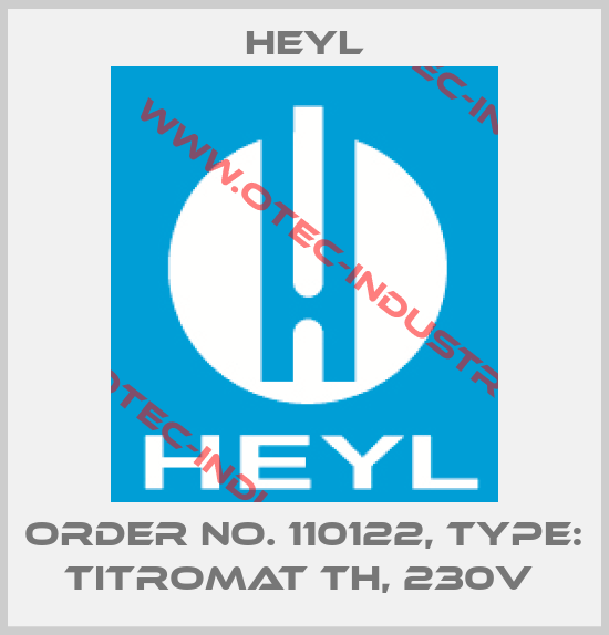 Order No. 110122, Type: Titromat TH, 230V -big