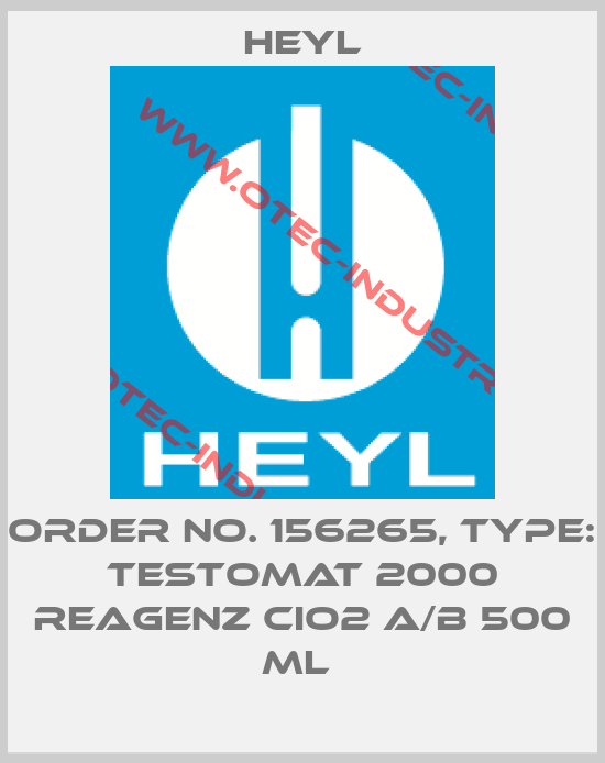 Order No. 156265, Type: Testomat 2000 Reagenz CIO2 A/B 500 ml -big
