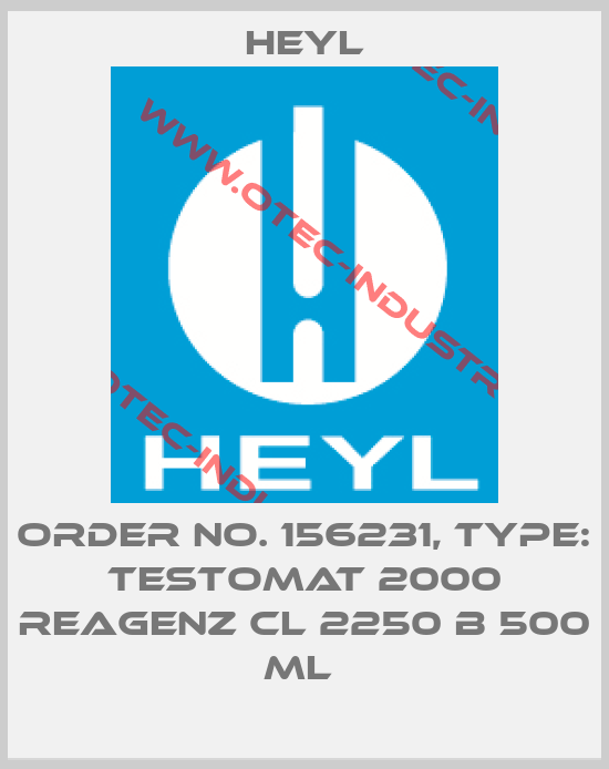 Order No. 156231, Type: Testomat 2000 Reagenz Cl 2250 B 500 ml -big
