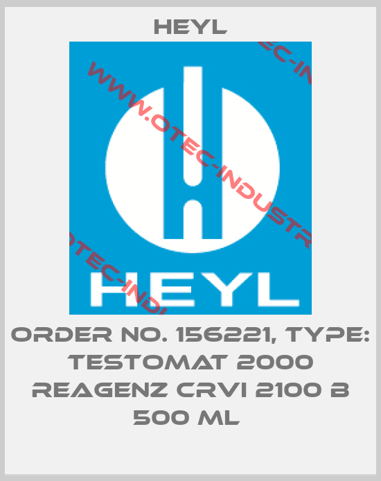 Order No. 156221, Type: Testomat 2000 Reagenz CrVI 2100 B 500 ml -big