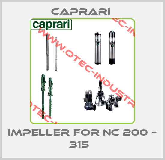 Impeller for NC 200 – 315  -big