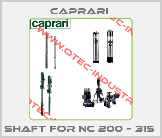 Shaft for NC 200 – 315 -big