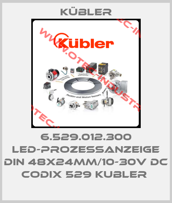 6.529.012.300 LED-PROZESSANZEIGE DIN 48X24MM/10-30V DC CODIX 529 KUBLER -big