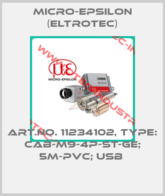 Art.No. 11234102, Type: CAB-M9-4P-St-ge; 5m-PVC; USB -big