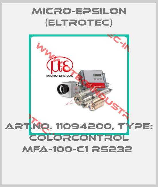 Art.No. 11094200, Type: colorCONTROL MFA-100-C1 RS232 -big