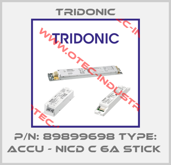 P/N: 89899698 Type: Accu - NiCd C 6A Stick -big