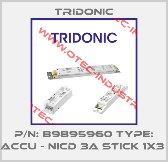 P/N: 89895960 Type: Accu - NiCd 3A stick 1x3 -big