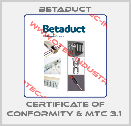 Certificate of Conformity & MTC 3.1 -big