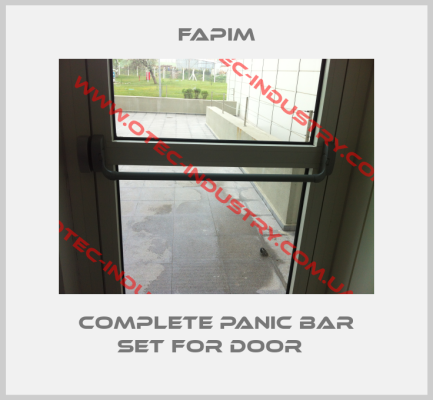 Complete panic bar set for door  -big