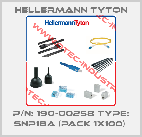 P/N: 190-00258 Type: SNP18A (pack 1x100) -big