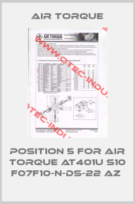Position 5 for AIR TORQUE AT401U S10 F07F10-N-DS-22 AZ -big