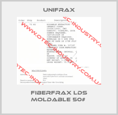 Fiberfrax LDS Moldable 50# -big