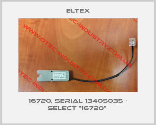 16720, Serial 13405035 - select "16720" -big