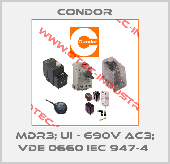 MDR3; Ui - 690V AC3; VDE 0660 IEC 947-4 -big