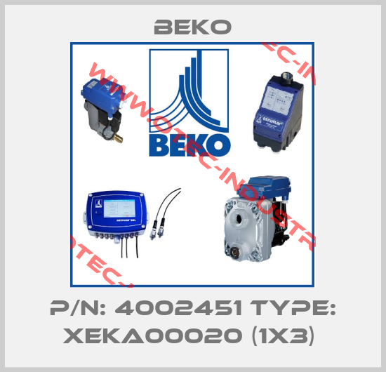 P/N: 4002451 Type: XEKA00020 (1x3) -big