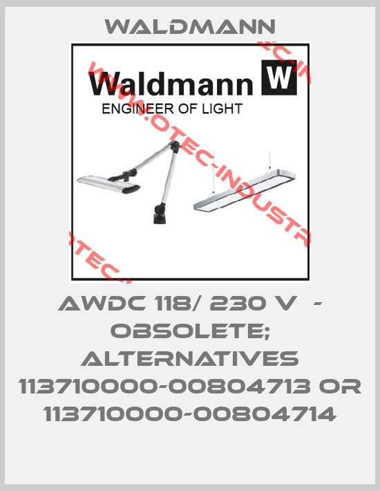 AWDC 118/ 230 V  - obsolete; alternatives 113710000-00804713 or 113710000-00804714-big