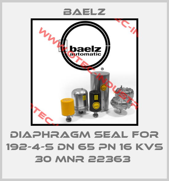Diaphragm seal for 192-4-S DN 65 PN 16 KVS 30 MNR 22363 -big