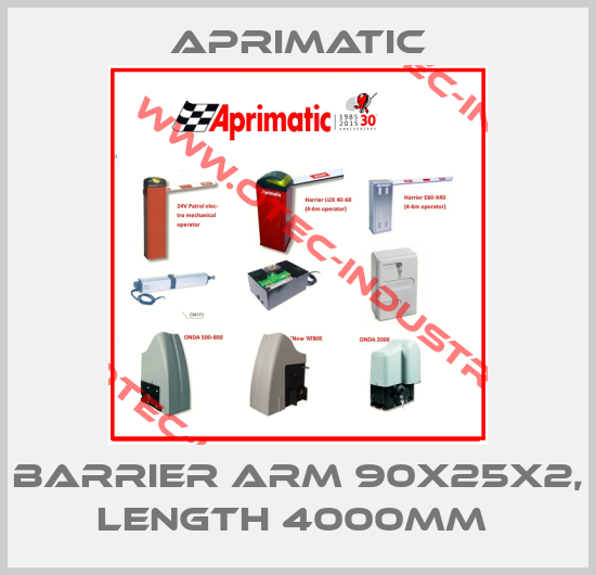 BARRIER ARM 90X25X2, LENGTH 4000MM -big
