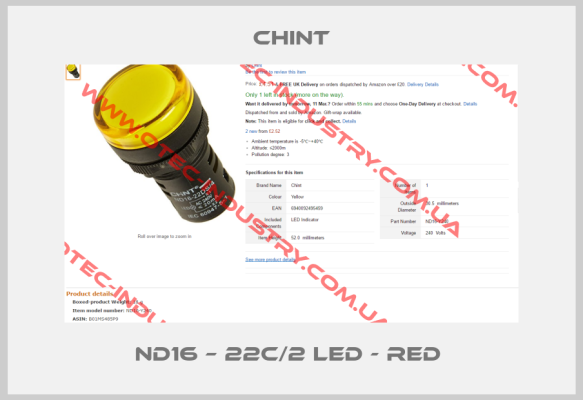 ND16 – 22C/2 LED - RED -big