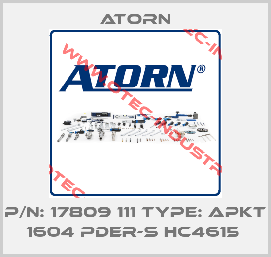 P/N: 17809 111 Type: APKT 1604 PDER-S HC4615 -big