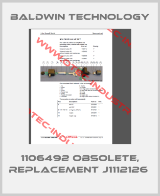 1106492 obsolete, replacement J1112126 -big