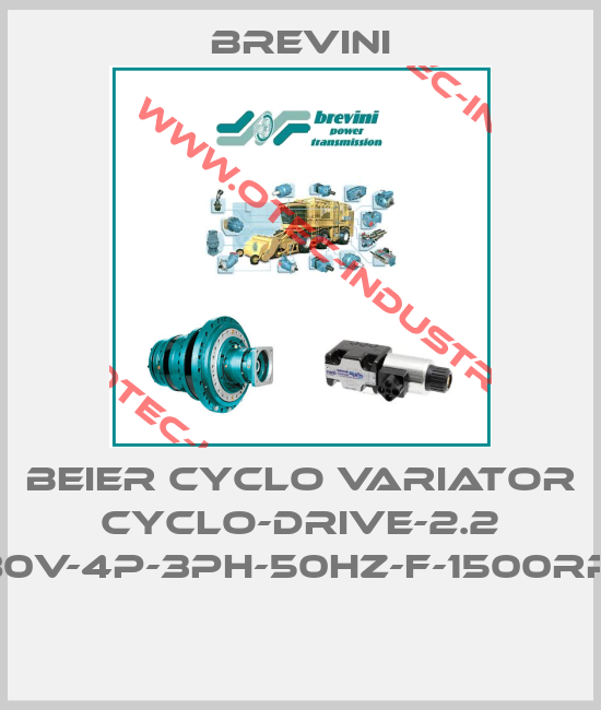 BEIER CYCLO VARIATOR CYCLO-DRIVE-2.2 KW-380V-4P-3PH-50HZ-F-1500RPM-1:17 -big