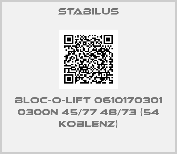 BLOC-O-LIFT 0610170301 0300N 45/77 48/73 (54 KOBLENZ)-big