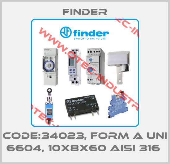 CODE:34023, FORM A UNI 6604, 10X8X60 AISI 316 -big