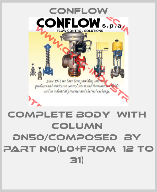 COMPLETE BODY  WITH  COLUMN  DN50/COMPOSED  BY  PART NO(L0+FROM  12 TO 31) -big