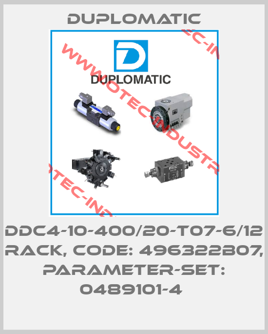 DDC4-10-400/20-T07-6/12 RACK, CODE: 496322B07, PARAMETER-SET: 0489101-4 -big