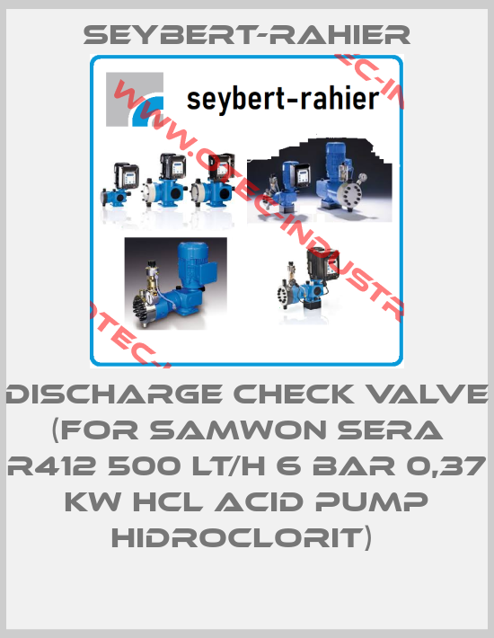 DISCHARGE CHECK VALVE (FOR SAMWON SERA R412 500 LT/H 6 BAR 0,37 KW HCL ACID PUMP HIDROCLORIT) -big