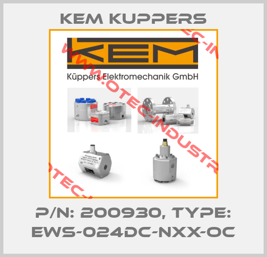 P/N: 200930, Type: EWS-024DC-NXX-OC-big