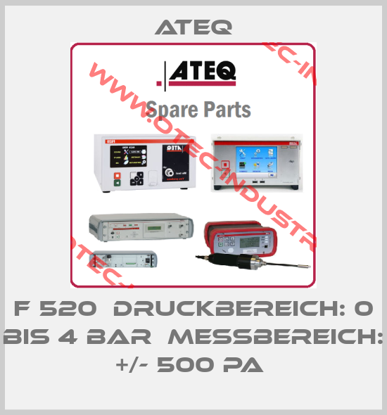F 520  Druckbereich: 0 bis 4 bar  Messbereich: +/- 500 Pa -big