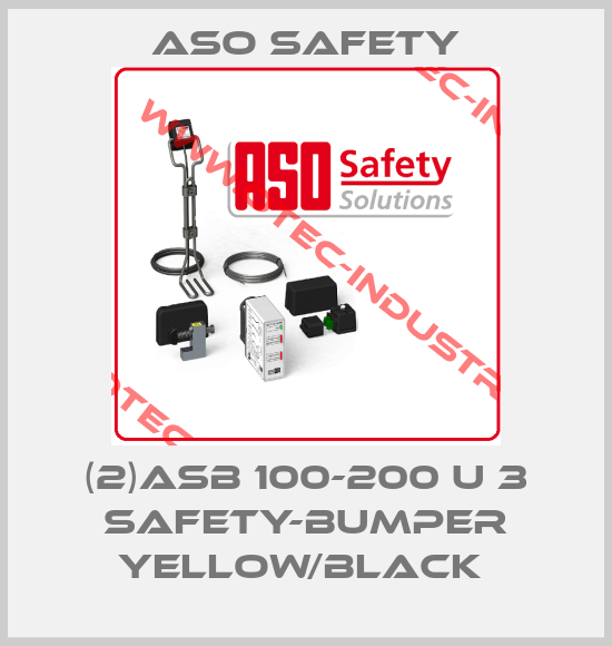 (2)ASB 100-200 U 3 SAFETY-BUMPER YELLOW/BLACK -big