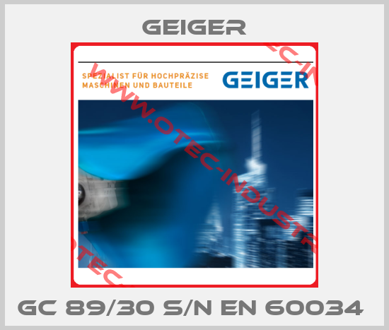 GC 89/30 S/N EN 60034 -big