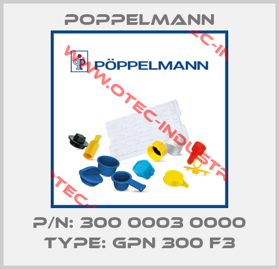 P/N: 300 0003 0000 Type: GPN 300 F3-big