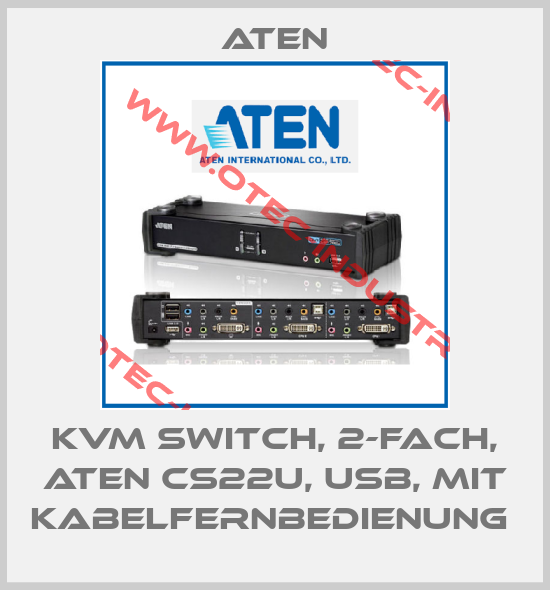 KVM SWITCH, 2-FACH, ATEN CS22U, USB, MIT KABELFERNBEDIENUNG -big