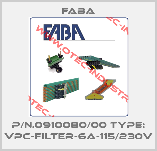 P/n.0910080/00 Type: VPC-FILTER-6A-115/230V-big
