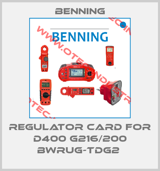 Regulator card for D400 G216/200 BWrug-TDG2 -big